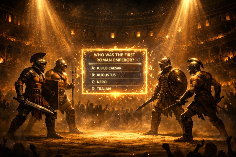 Online Mode - 4 gladiators battling in the arena